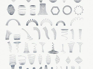 Metal Spiral Spring ULTIMATE COLLECTION 3D Model