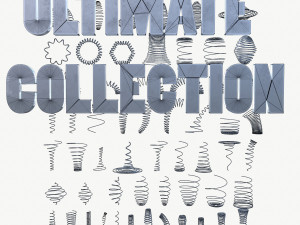 Metal Spiral Spring ULTIMATE COLLECTION 3D मॉडल