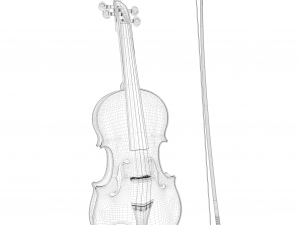 Violin Fiddle Wood 3D Model