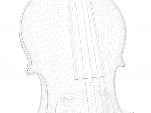 Violin Fiddle Wood 3D Model