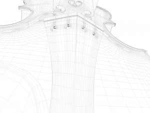 Violin Fiddle Wood 3D Model