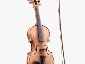 Violin Fiddle Wood 3D Model