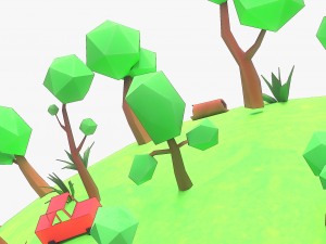 Cartoon Earth 3D मॉडल