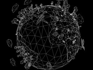 Terra dei cartoni animati Modello 3D