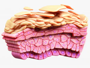 Epidermis Cross Section Anatomy 3D Model