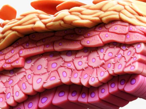 Epidermis Cross Section Anatomy 3D Model