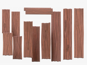 Stylized Wood Plank 3D Model