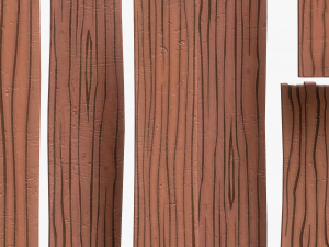 Stylized Wood Plank 3D Model