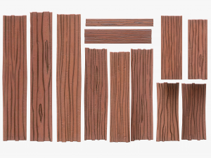 Stylized Wood Plank 3D Model