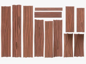 Stylized Wood Plank 3D Model