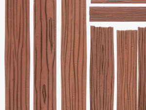 Stylized Wood Plank 3D Model