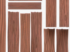 Stylized Wood Plank 3D Model