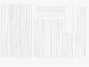 Stylized Wood Plank 3D Model