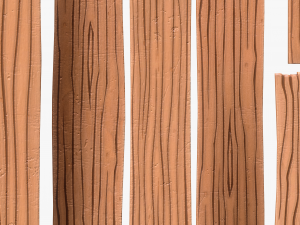 Stylized Wood Planks Model 3D