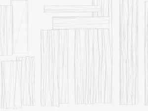 Stylized Wood Planks 3D Model