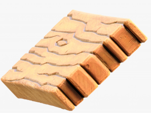 Cartoon Wood Planks 3D Model