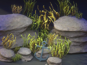 Arrecife de coral estilizado Modelo 3D