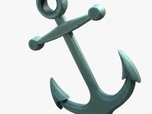 Stylized Cartoon Anchor 3D Model