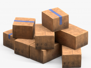 Cardboard Box Modelo 3D