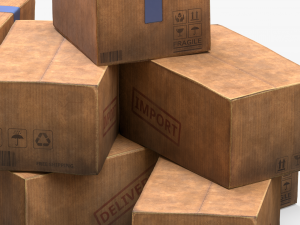 Cardboard Box Modelo 3D