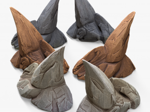 Stylized Sharp Rock 3D Model