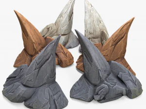 Stylized Sharp Rock 3D Model