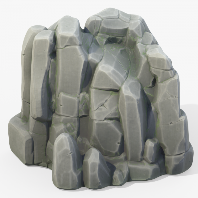 Stylized Rock Stone Cliff 3D मॉडल .c4d .max .obj .3ds .fbx .stl .blend 