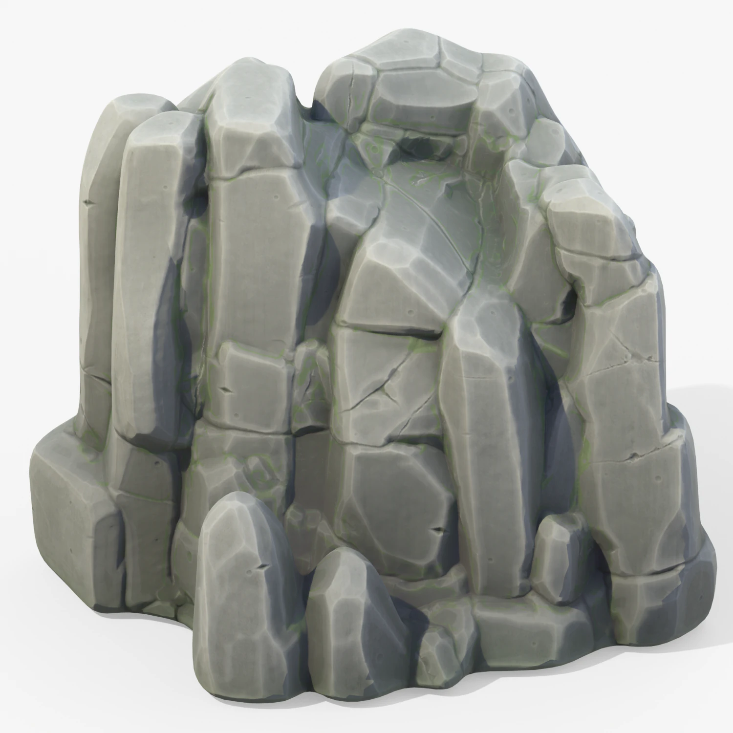 Stylized Rock Stone Cliff 3D Model .c4d .max .obj .3ds .fbx .stl .blend 
