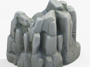 Stylized Rock Stone Cliff 3D Model