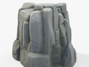 Stylized Rock Stone Cliff 3D Model