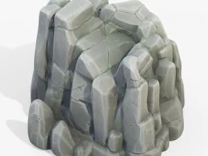 Stylized Rock Stone Cliff 3D Model