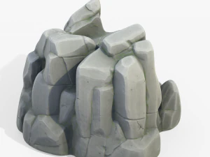 Stylized Rock Stone Cliff 3D Model