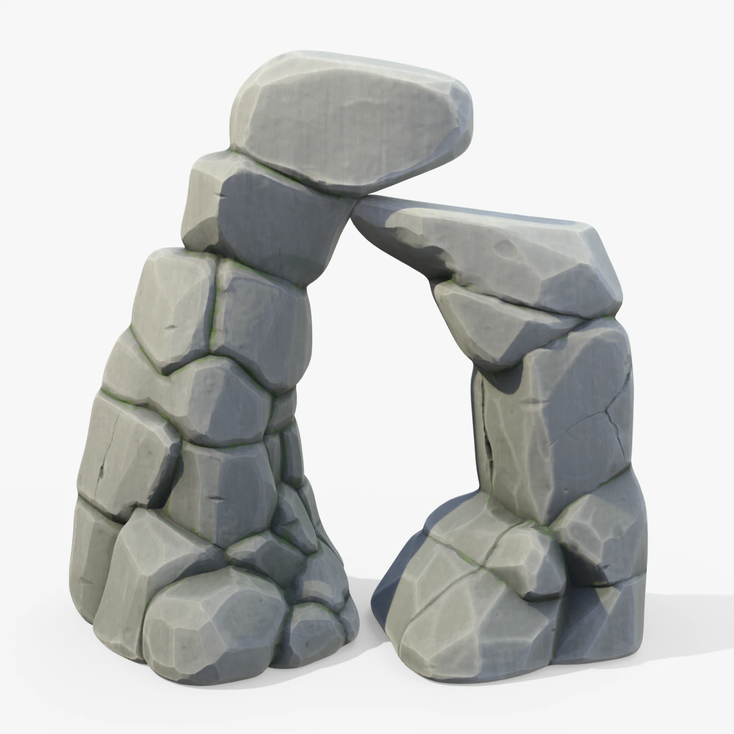 Stylized Rock Cliff Stone Gate 3D Model .c4d .max .obj .3ds .fbx .stl .blend 