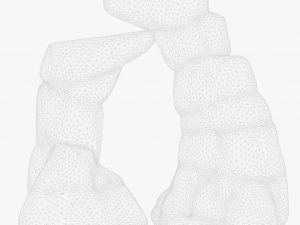 Stylized Rock Cliff Stone Gate Model 3D