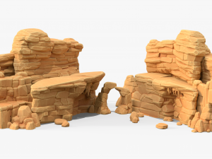 Stylized Sandstone Rock Pack 3D Model