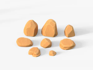 Stylized Sandstone Rock Pack 3D Model