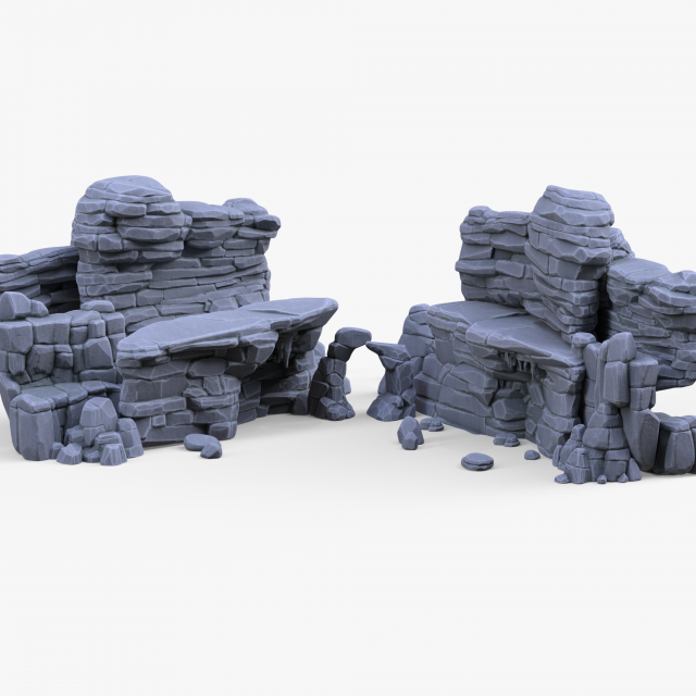 Stylized Stone Rock Pack Modello 3D .c4d .max .obj .3ds .fbx .stl .blend 