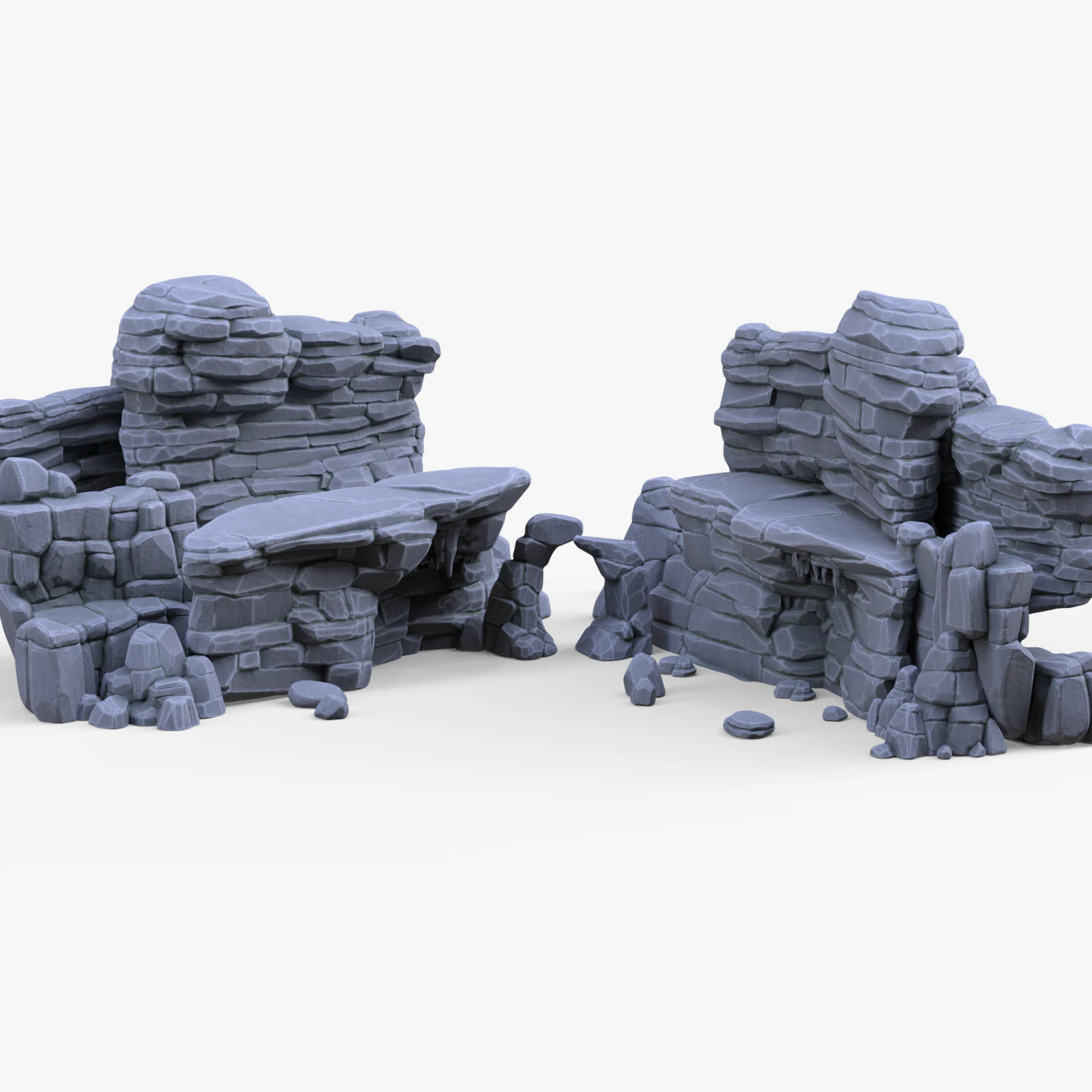 Stylized Stone Rock Pack 3D Model .c4d .max .obj .3ds .fbx .stl .blend