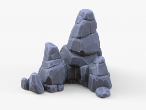 Stylized Stone Rock Pack Modello 3D