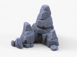 Stylized Stone Rock Pack 3D Model
