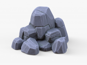 Stylized Stone Rock Pack Modello 3D