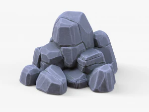 Stylized Stone Rock Pack 3D Model