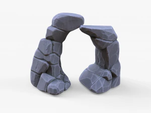 Stylized Stone Rock Pack 3D Model