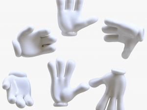 Cartoon Stylized Hand 3D Модель