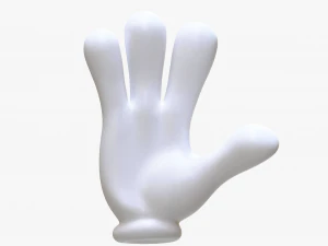 Mano stilizzata del fumetto Modello 3D