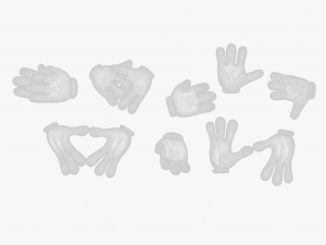 Cartoon Stylized Hand 3D Модель