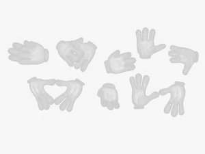 Mano stilizzata del fumetto Modello 3D