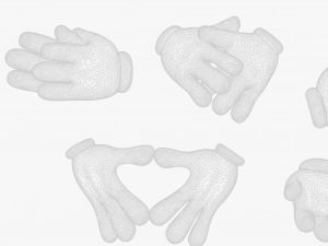 Cartoon Stylized Hand 3D Модель
