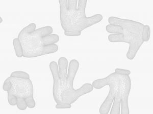 Cartoon Stylized Hand 3D Модель
