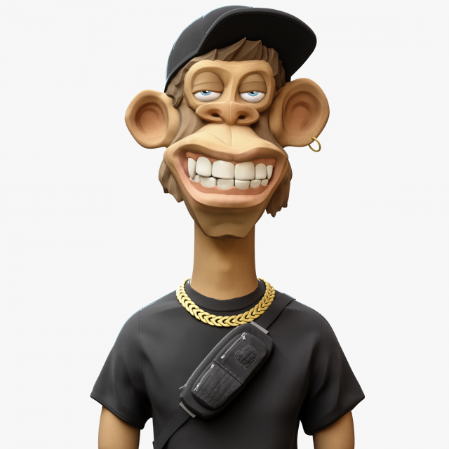 Stylized Monkey Bust Dude Sculpture Modello 3D .c4d .max .obj .3ds .fbx .stl .blend 